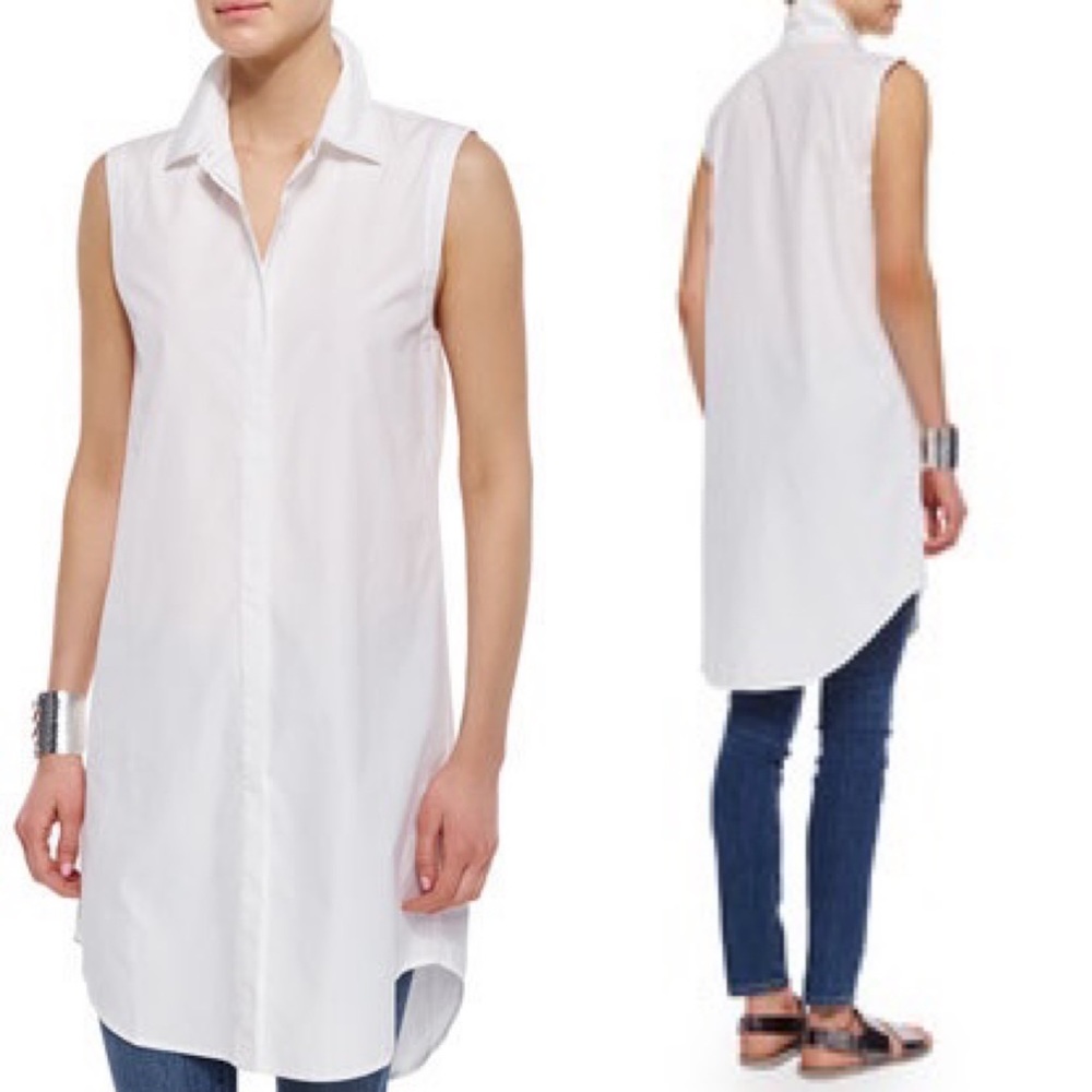 Eileen Fisher Fisher Project Long Sleeveless Shirtdress size Medium